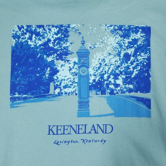 Keeneland Southern Proper TShirt Mens Green Size XL Long Sleeve Pocket Racing - Picture 1 of 9